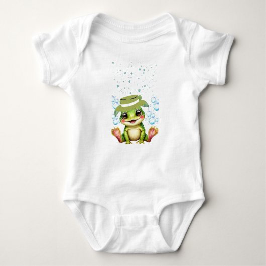Schattige Froggy Baby Bodysuit. Romper (Voorkant)