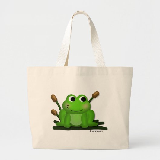 Schattige Froggy Canvas tas (Voorkant)