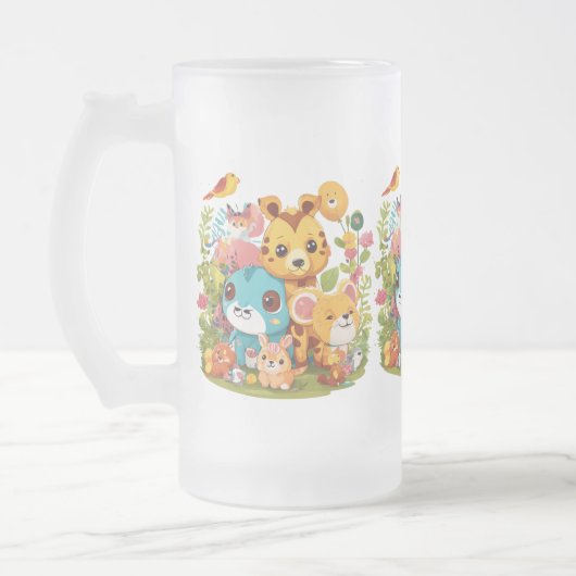 Schattige Frosted Glass Mok - 16 oz (Links)