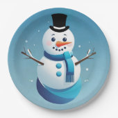 Schattige Frosty Sneeuwman Illustratie Papier Bord (Voorkant)