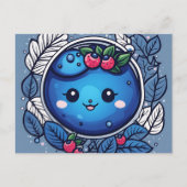 Schattige Fruit Blueberry Delight Briefkaart (Voorkant)