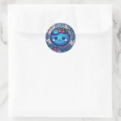 Schattige Fruit Blueberry Delight Ronde Sticker (Tas)