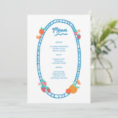 Schattige Fruit CUSTOM Bruids Baby shower Trouwfee Menu (Staand voorkant)