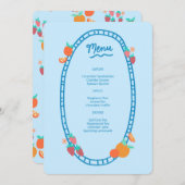 Schattige Fruit CUSTOM Bruids Baby shower Trouwfee Menu (Voorkant / Achterkant)