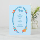 Schattige Fruit CUSTOM Bruids Baby shower Trouwfee Menu (Staand voorkant)