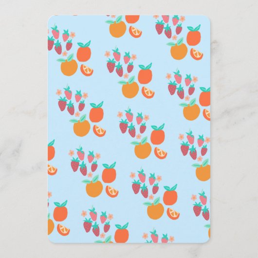 Schattige Fruit CUSTOM Bruids Baby shower Trouwfee Menu (Achterkant)