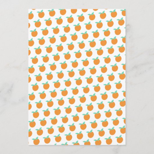 Schattige Fruit CUSTOM Bruids Baby shower Trouwfee Menu (Achterkant)