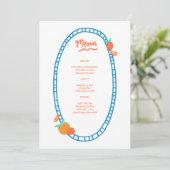Schattige Fruit CUSTOM Bruids Baby shower Trouwfee Menu (Staand voorkant)