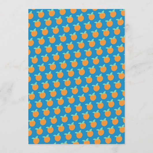 Schattige Fruit CUSTOM Bruids Baby shower Trouwfee Menu (Achterkant)