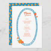 Schattige Fruit CUSTOM Bruids Baby shower Trouwfee Menu (Voorkant / Achterkant)