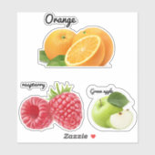 Schattige Fruit Grote 8 "x 8" Custom-Cut Vinyl Sti Sticker (Vel)