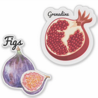 Schattige Fruit Grote 8 "x 8" Custom-Cut Vinyl Sti Sticker