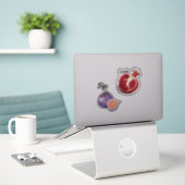 Schattige Fruit Grote 8 "x 8" Custom-Cut Vinyl Sti Sticker (Laptop op bureau)