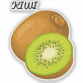 Schattige Fruit Grote 8 "x 8" Custom-Cut Vinyl Sti Sticker (Voorkant)