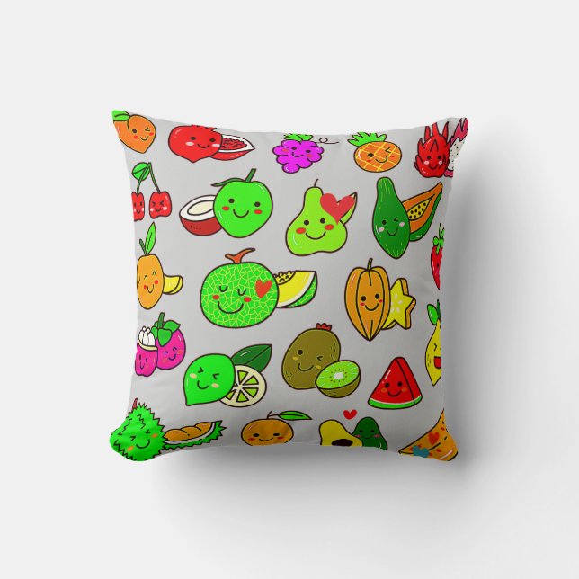 Schattige fruit! kussen (Voorkant)