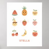 Schattige Fruit Poster Print (Voorkant)
