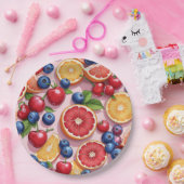 Schattige Fruit Thema fruitige borden Papieren Bordje (Feest)