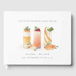 Schattige Fruitcocktail Sinaasappels Koppels Bruil Gastenboek