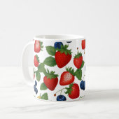 Schattige fruitpatroon koffie mok (Voorkant links)