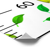 Schattige Fruits Kawaii Groeikaart Poster (Hoek)