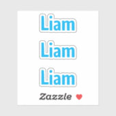 Schattige Fun Blauw Kinder Naam Sticker