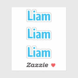 Schattige Fun Blauw Kinder Naam Sticker