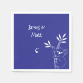 Schattige Fun Blue Australian Animals Verjaardag Servet (Voorkant)