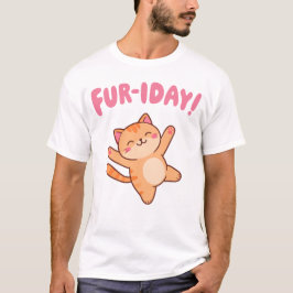 Schattige Fun Cat Fur-iday T-shirt