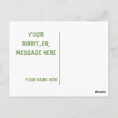 Schattige Fun Fabulous Frog Christmas Holiday Brie Briefkaart (Achterkant)