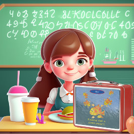 Schattige Fun Girl's Fish Lunch Pail Personalisere