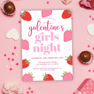 Schattige Fun Girly Galentine's Day Party Kaart
