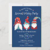 Schattige Fun Gnome Modern Christmas Holiday Party Kaart (Voorkant)