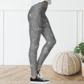 Schattige Fun Grey Wit Kip Silhouet Leggings