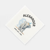 Schattige Fun Pastel Baby Blauw Wilde Olifant Wate Servet (Hoek)