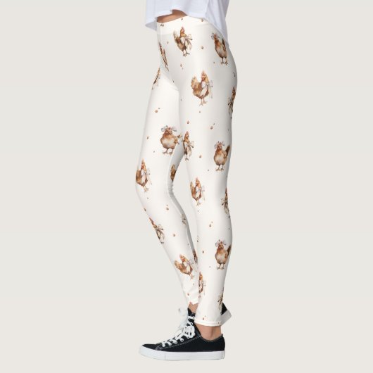 Schattige Fun Pastel Hen Chicken Leggings (Links)