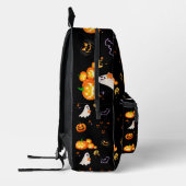 Schattige Fun Pumpkin spookvleermuis Witch Hallowe Bedrukte Rugzak (Links)