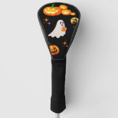Schattige Fun Pumpkin spookvleermuis Witch Hallowe Golfheadcover (Voorkant)
