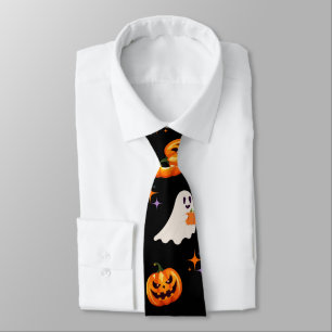 Schattige Fun Pumpkin spookvleermuis Witch Hallowe Stropdas