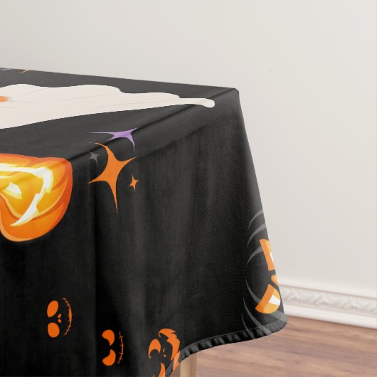 Schattige Fun Pumpkin spookvleermuis Witch Hallowe Tafelkleed (Voorbeeld)