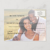 Schattige Fun  Retro Love Briefkaart Save the Date (Achterkant)