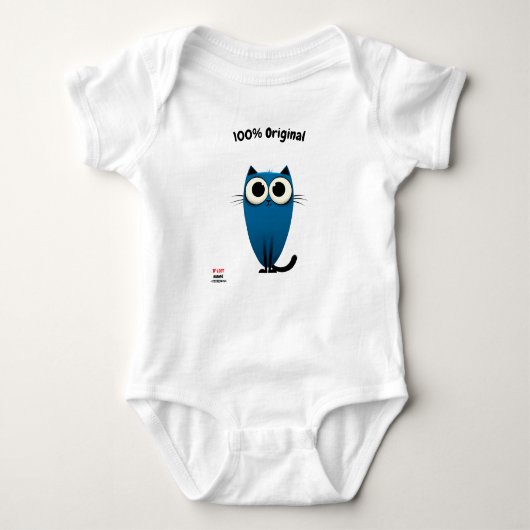 Schattige & Fun voor Natuur & Joy Lovers - Blue Ca Romper (Voorkant)