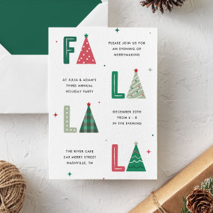 Schattige Fun Whimsical Christmas Trees Holiday Pa Kaart