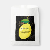 Schattige Fun Yellow Lemon Gold Glitters Baby show Bedankzakje (Voorkant)