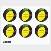 Schattige Fun Yellow Lemon Gold Glitters Baby show Ronde Sticker (Vel)