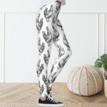 Schattige Fun Zwart-wit Sketch Chicken Hen Leggings<br><div class="desc">Leggings versierd Kippenpatroon.</div>