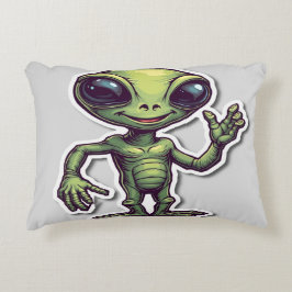 Schattige Funny Alien - grillig en speels Accent Kussen