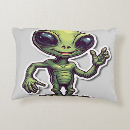Schattige Funny Alien - grillig en speels Accent Kussen
