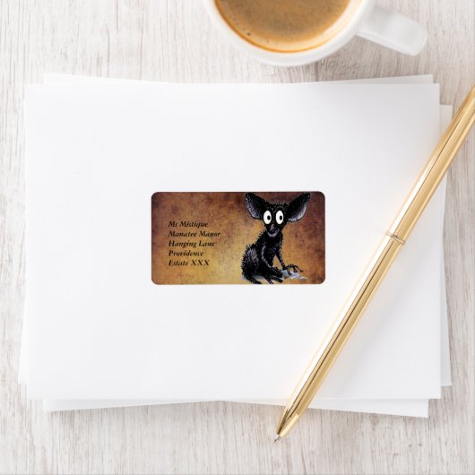 Schattige Funny Aye-Aye Etiket (Insitu)