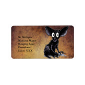 Schattige Funny Aye-Aye Etiket (Voorkant)