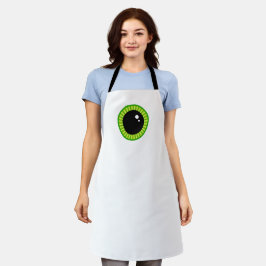 Schattige Funny Big Green Eyeball Schort
